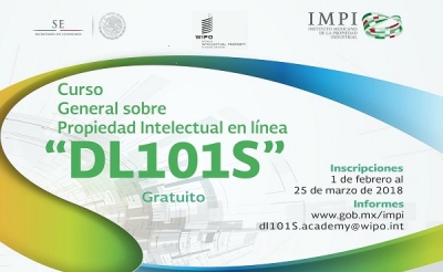 Curso General sobre la Propiedad Intelectual DL101S, fecha límite de inscripción 25 de marzo