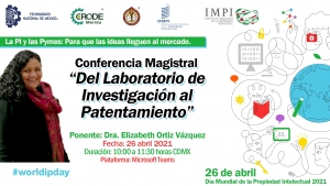 Conferencia Magistral, 26 de abril a las 10 h.